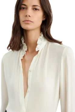 Nili Lotan Orin Shirt in Ivory
