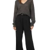One Grey Day Addison V-Neck Pullover in Charcoal
