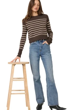 One Grey Day Blakely Striped Crewneck Sweater