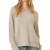 One Grey Day Sloane Cashmere Sweater in Heather Grey