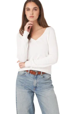 Repeat Cashmere Basic Cotton Fine Knit V-neck Pullover