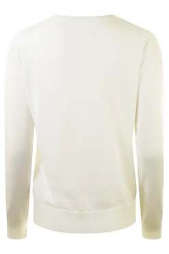 Repeat Cashmere Fine Knit Vneck Cotton Pullover
