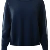 Repeat Cashmere Relaxed Crewneck Sweater in Marine