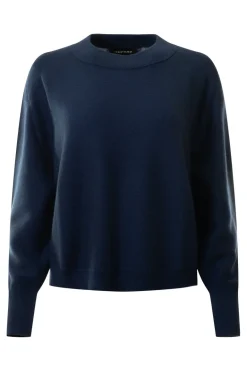 Repeat Cashmere Relaxed Crewneck Sweater in Marine