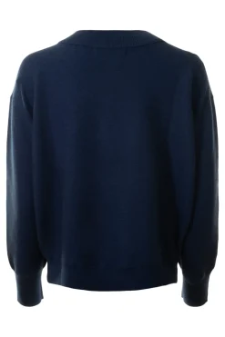 Repeat Cashmere Relaxed Crewneck Sweater in Marine
