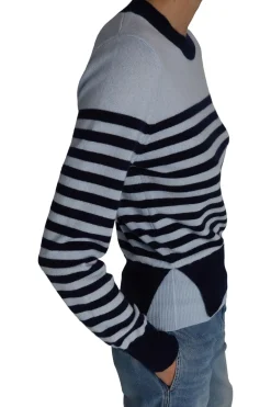 Saint Art Baret Striped Sweater in Skyway-Navy Stripe