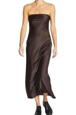 Saint Art Chase Strapless Dress in Chestnut