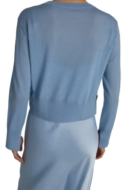 Saint Art Elodie Layered Crewneck Knit in Baby Blue