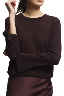 Saint Art Elodie Layered Crewneck in Grape