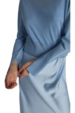 Saint Art Elodie Layered Crewneck Knit in Baby Blue