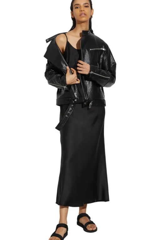 Saint Art Haley Slip Dress in Black