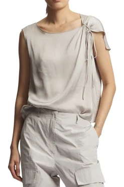 Saint Art Lola Tie Blouse in Pumice