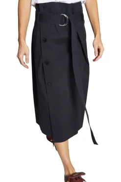 Saint Art London Convertible Trench Coat in Navy