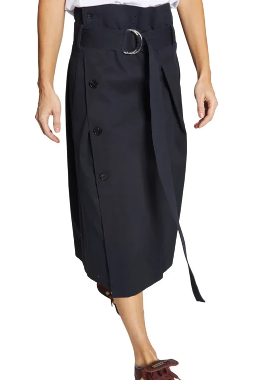 Saint Art London Convertible Trench Coat in Navy