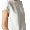 Saint Art Soraya Cap Sleeve Top in Ivory Crepe