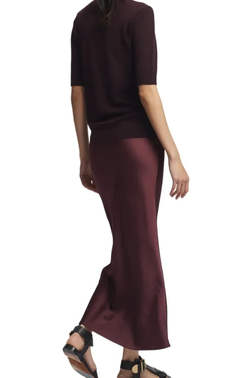 Saint Art Talia Charmeuse Skirt in Grape