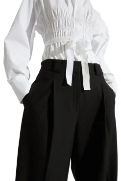 Saint Art Tiffany Mid-Waisted Wide Leg Trouser in Black