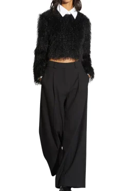 Saint Art Tiffany Mid-Waisted Wide Leg Trouser in Black