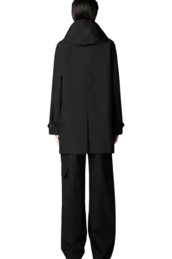 Save The Duck April Hooded Raincoat in Black