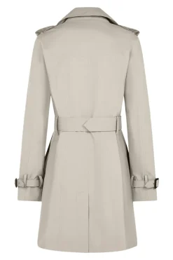 Save The Duck Audrey Trench Coat in Rainy Beige