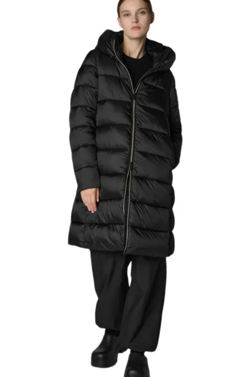 Save The Duck Lysa Hooded Puffer Jacket in Black