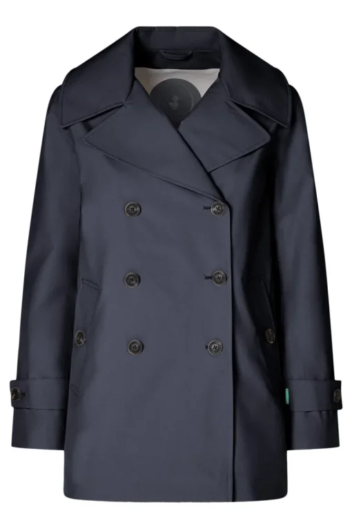 Save The Duck Sofi Raincoat in Blue Black