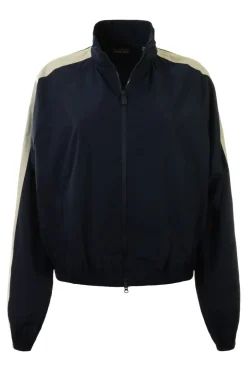 Save The Duck Wyla Windbreaker in Navy Blue - Rainy Beige