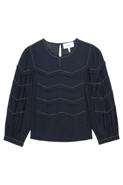 The Great Beaded Chevron Top in Black