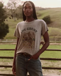 The Great Boxy Crew with Rodeo Graphic in Heather Grey