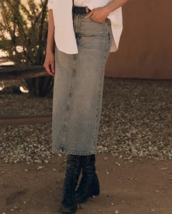 The Great Column Skirt in Monterey Wash