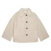 The Great Cropped Plush Car Coat in Malt