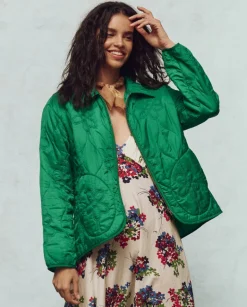 The Great Daisy Quilted Jacket in Dill