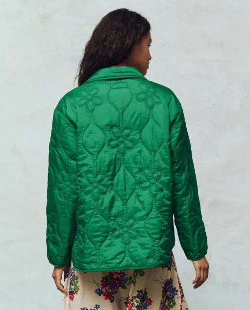 The Great Daisy Quilted Jacket in Dill