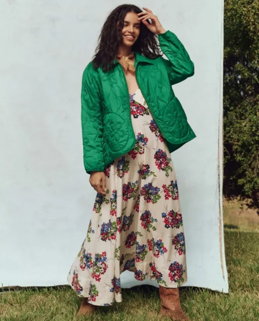 The Great Daisy Quilted Jacket in Dill