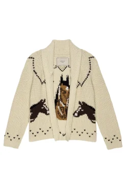 The Great Horse Lodge Cardigan in Cream