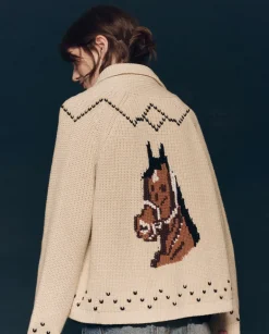 The Great Horse Lodge Cardigan in Cream