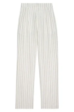The Great Maker Trouser in Cream Pinstripe