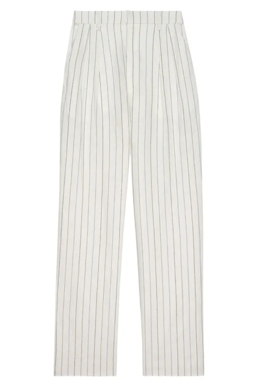 The Great Maker Trouser in Cream Pinstripe