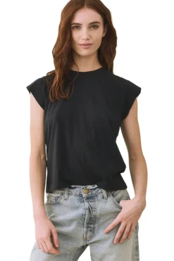 The Great Peak Shoulder Tee in Almost Black