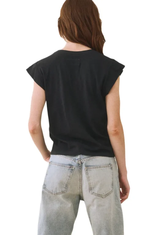 The Great Peak Shoulder Tee in Almost Black