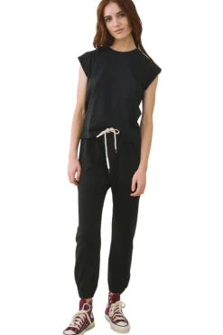 The Great Peak Shoulder Tee in Almost Black