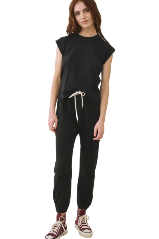 The Great Peak Shoulder Tee in Almost Black