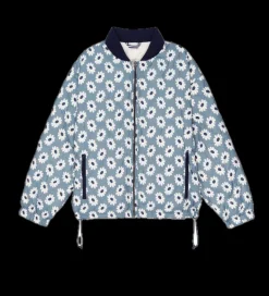 The Great Reversible Ultra Light Down Puffer in Falling Daisy - Cream