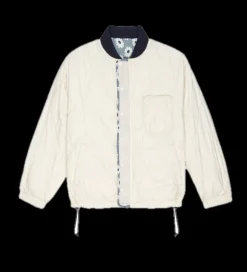 The Great Reversible Ultra Light Down Puffer in Falling Daisy - Cream