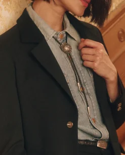 The Great Velvet Trimmed Smoking Jacket in Black