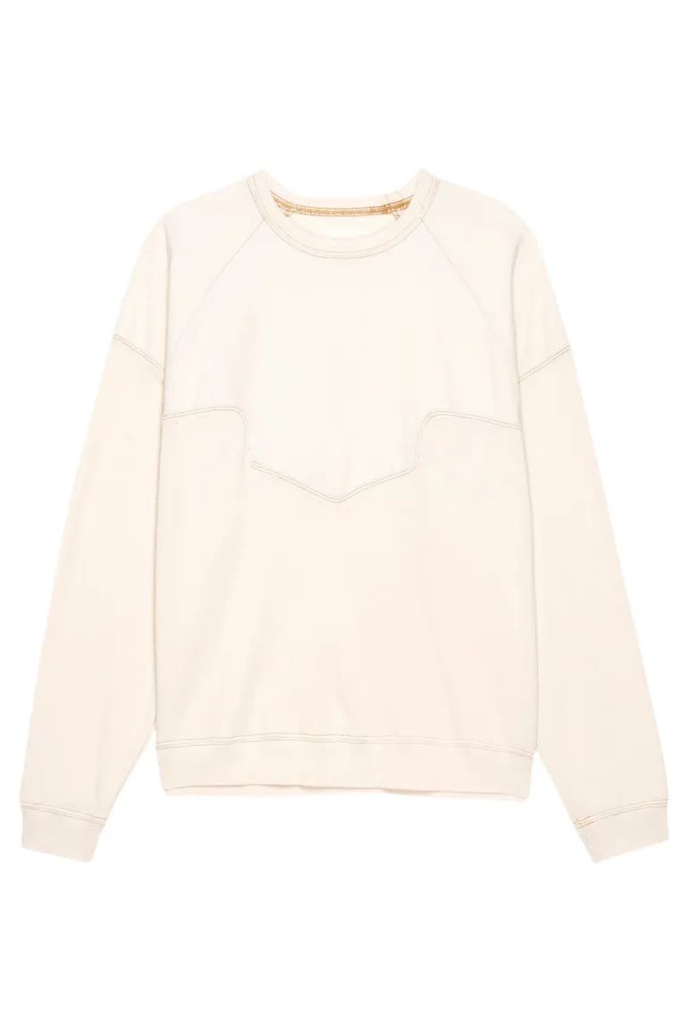The Great Western Slouch Sweatshirt in Washed White