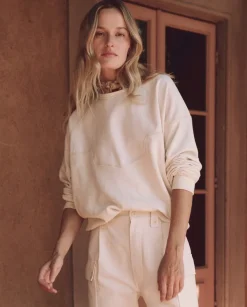 The Great Western Slouch Sweatshirt in Washed White