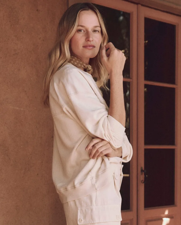 The Great Western Slouch Sweatshirt in Washed White