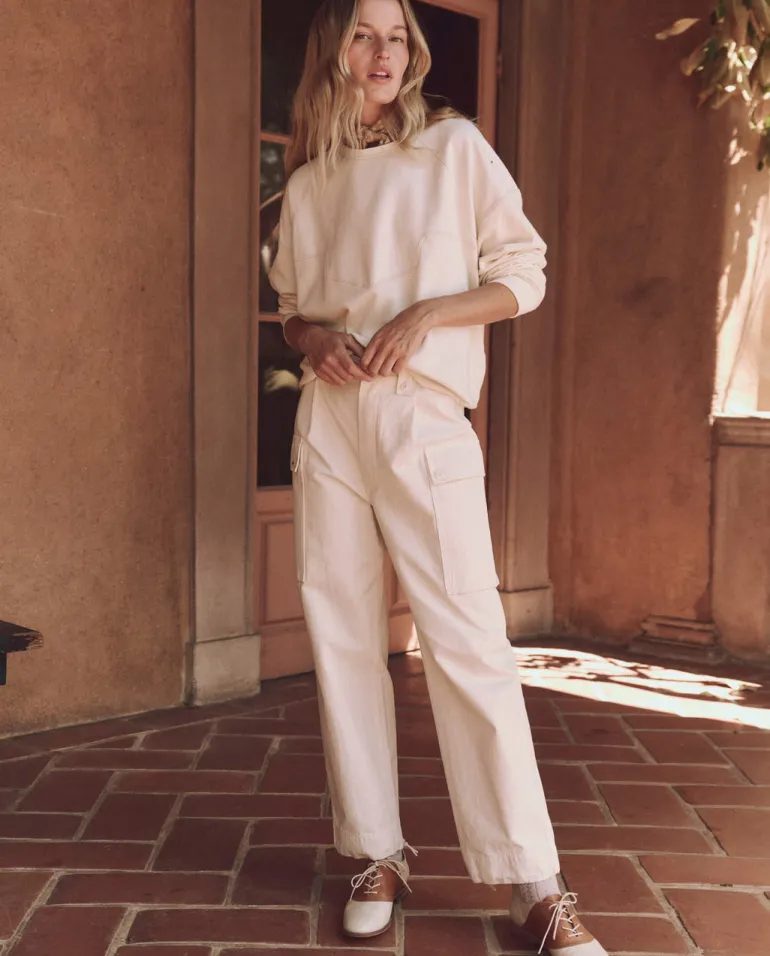 The Great Western Slouch Sweatshirt in Washed White