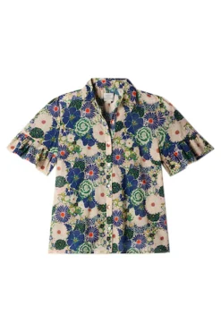 Trovata Birds of Paradis Lena Blouse in Medley Floral